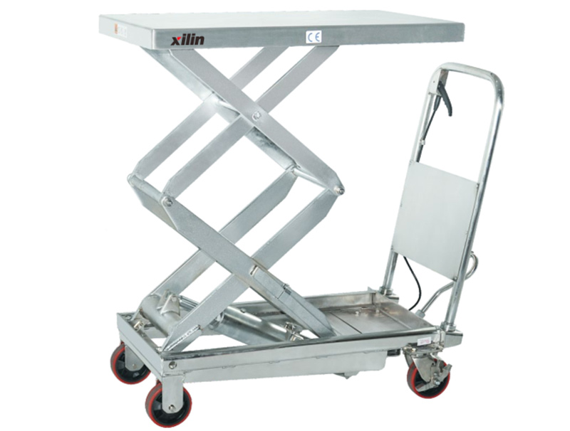 Mesa elevadora de acero inoxidable