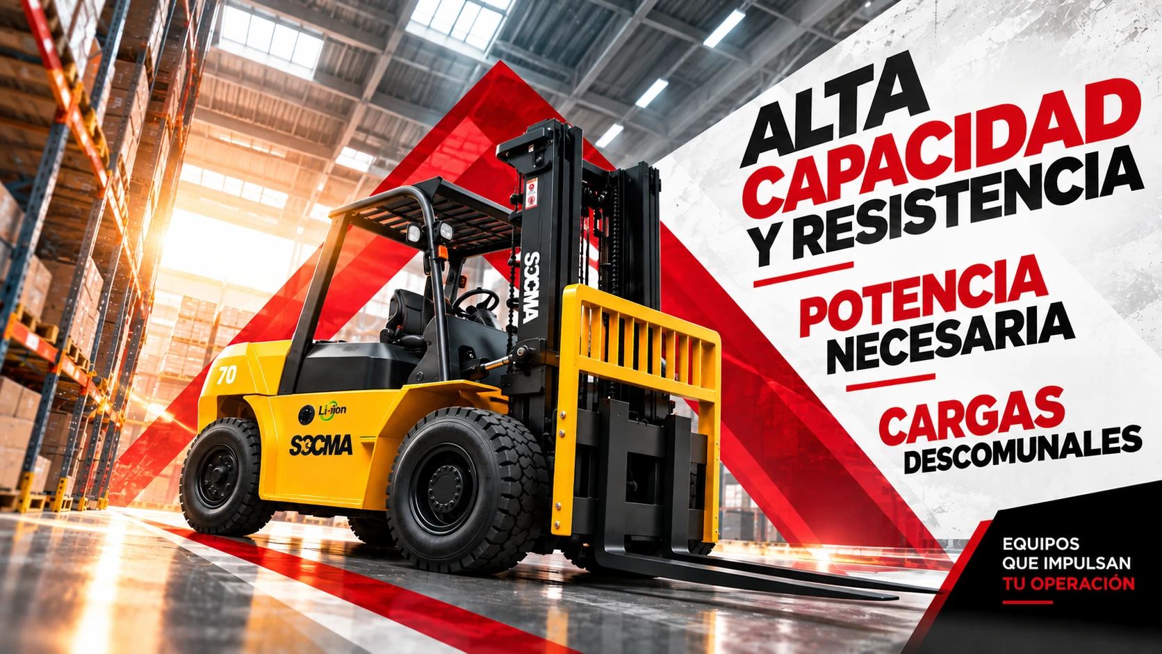 Montacargas SOCMA de alta capacidad y resistencia