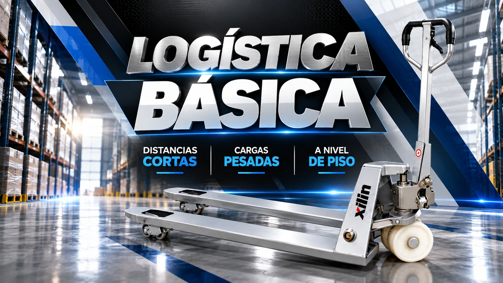 Transpaleta Xilin: logística básica para distancias cortas y cargas pesadas